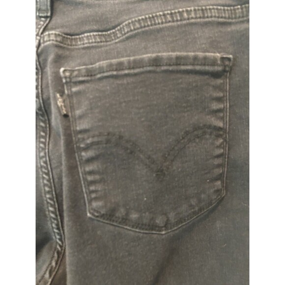 Levis Womens 10 Classic Bootcut Jeans Black Cotton Blend Stretch Mid Rise - Picture 10 of 11